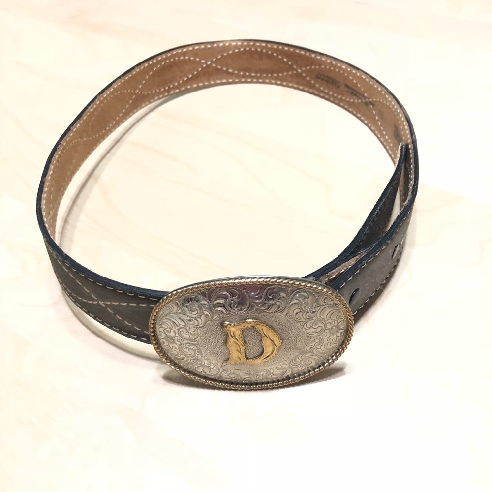 Silversmith Collection Belt Buckle + Textan Belt